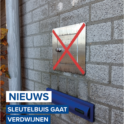 De sleutelbuis verdwijnt